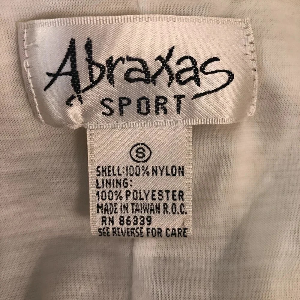 Abraxas White Vintage 80s Ruched Gathered Bomber Track Jacket - Picture 6 of 6